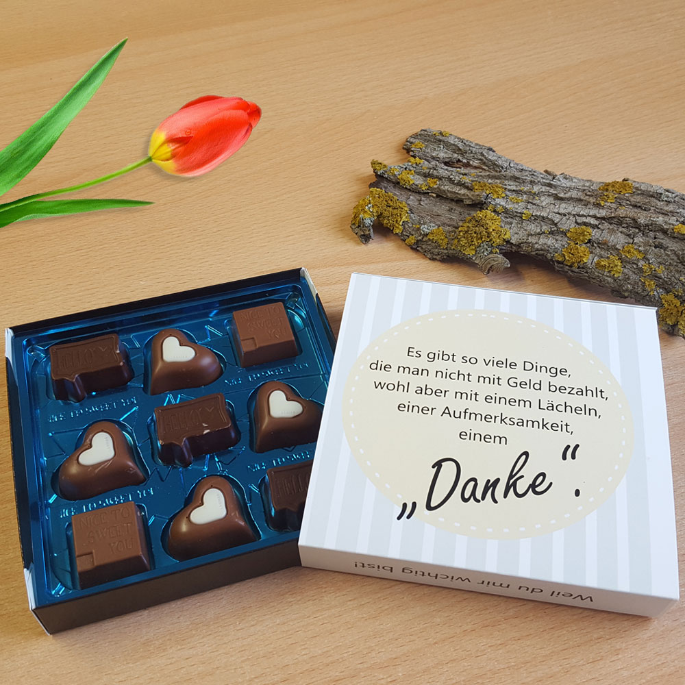 Lindt Pralinen als Dankeschön mit Namen und Text Geschenkplanet