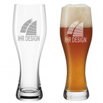 Weizenbierglas / Weißbierglas mit Logo oder Design 0,3 l 