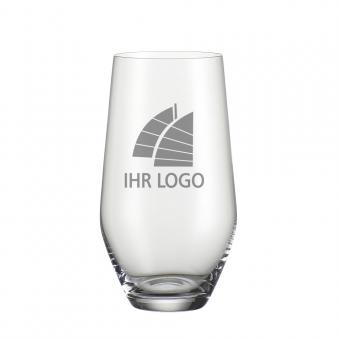 Trinkglas/Saftglas 420 ml No.1 mit Ihrem Logo/Design 