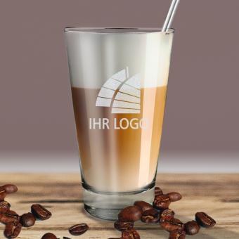 Latte Macchiato Glas mit Logo 