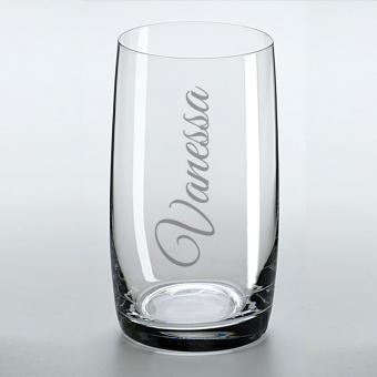 Trinkglas mit Namens-Gravur 