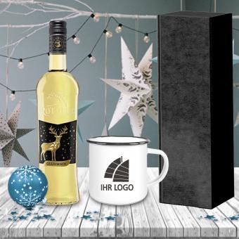 Glühwein-Geschenk-Set mit eigenem Logo - Weißwein 