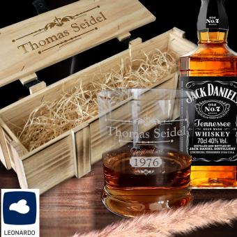 Jack Daniels - Leonardo Whisky Geschenk mit Gravur 