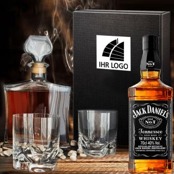 Jack Daniels Whiskyset in edler Geschenkverpackung mit Logo 