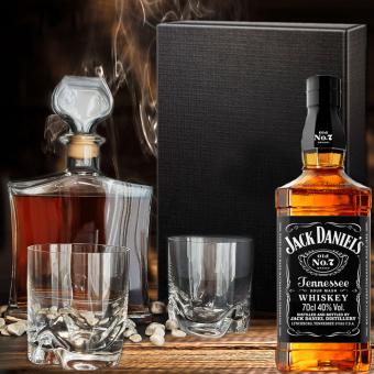 Jack Daniels Whiskyset in edler Geschenkverpackung mit Logo ohne Veredlung