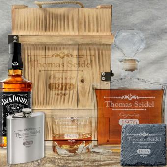 Jack Daniels - Whisky Geschenkset mit individueller Gravur 