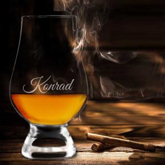 Edel graviertes Whiskyglas Glencairn mit Wunschname 