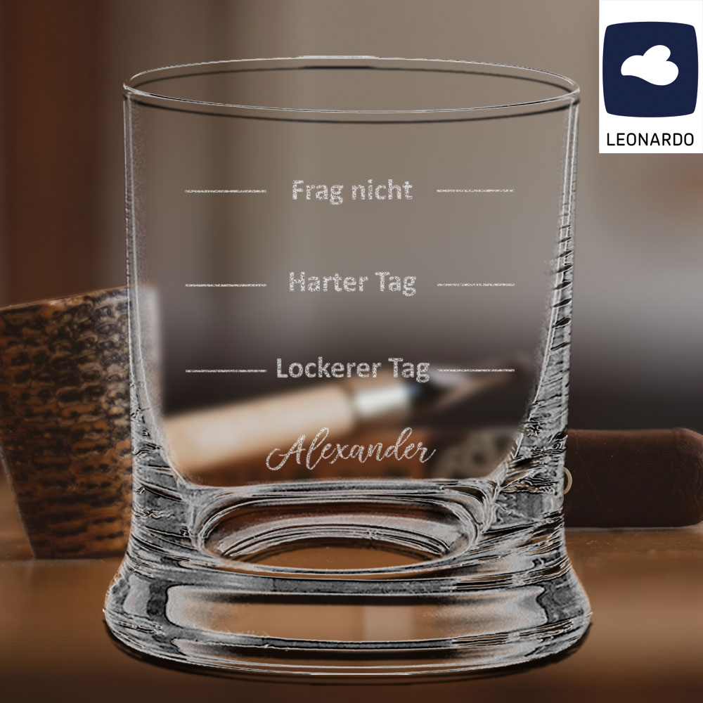 lijden Bijproduct helpen Whiskyglas Leonardo "Frag nicht" personalisiert